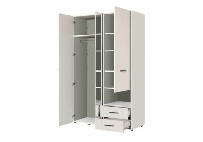 Armoire 3 Portes 2 Tiroirs Léon