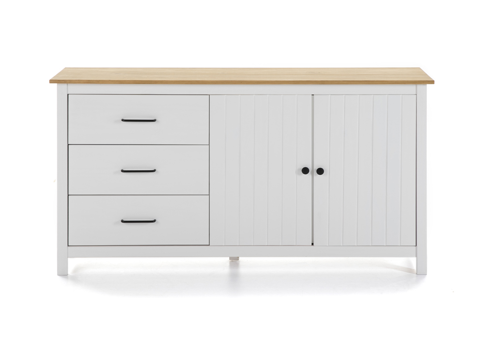 Bahut Bas Miranda Blanc 2 Portes 3 Tiroirs Meubles Grossiste de Meubles & Électroménager à l'International 6 bahut bas st denis 974 réunion