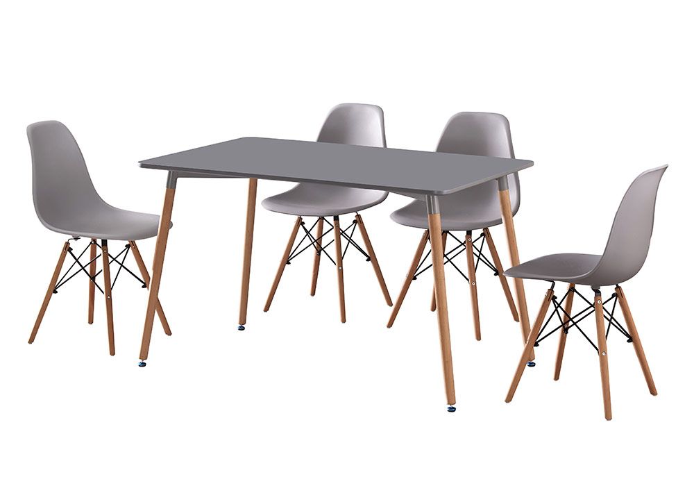 Ensemble Table à Manger Rectangulaire avec 4 Chaises Scandinave Grises Salles à Manger Grossiste de Meubles & Électroménager à l'International 6 Ensemble Table à Manger Rectangulaire avec 4 Chaises Scandinave Grises Salles à Manger Grossiste de Meubles & Électroménager à l'International 6