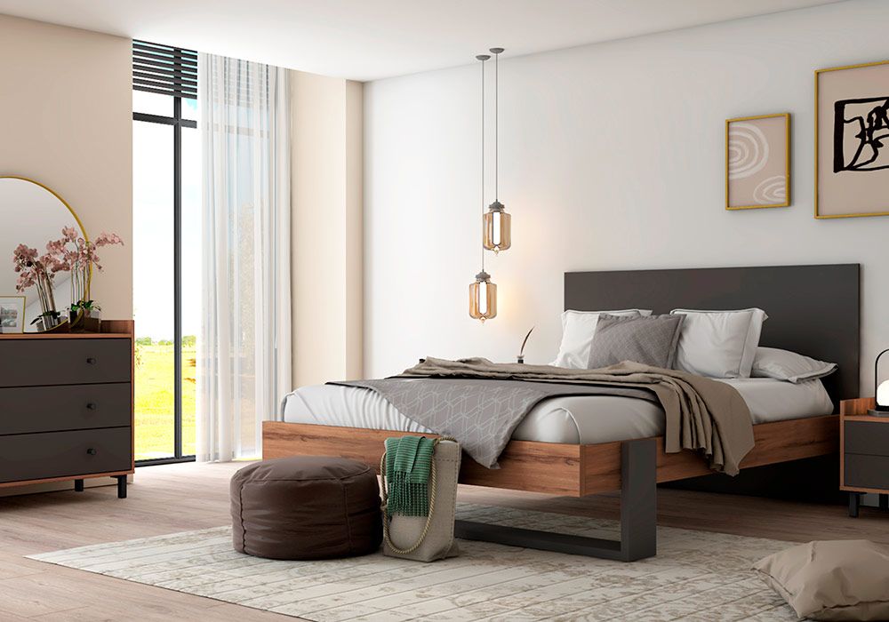 Lit 140x190cm (Collection Coros/Malta Noyer) Chambres à Coucher Grossiste de Meubles & Électroménager à l'International 6 Lit 140x190cm (Collection Coros/Malta Noyer) Chambres à Coucher Grossiste de Meubles & Électroménager à l'International 6