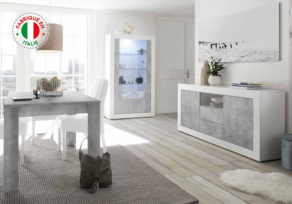 Enfilade 2 Portes 2 Tiroirs (Collection Amina Blanc/Béton) Meubles Grossiste de Meubles & Électroménager à l'International 6 Enfilade 2 Portes 2 Tiroirs (Collection Amina Blanc/Béton) Meubles Grossiste de Meubles & Électroménager à l'International 6