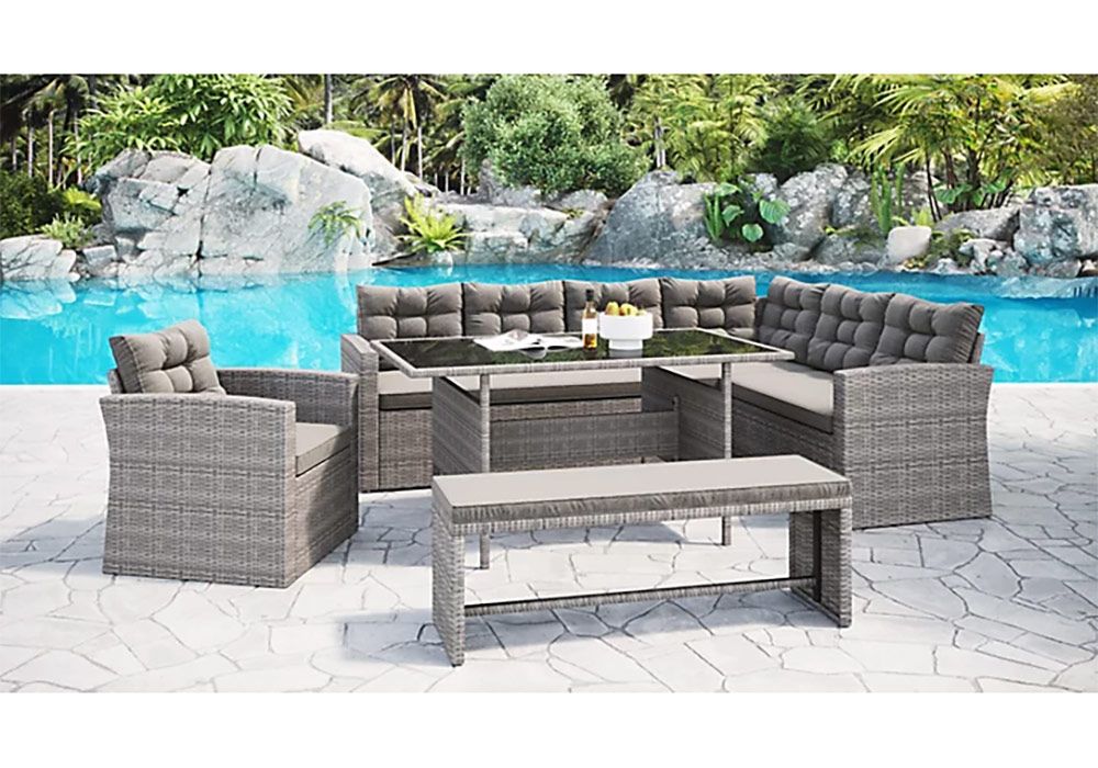 Salon d’Angle de Jardin avec 1 Table 1 Banc et 1 Fauteuil Jardins & Terrasses Grossiste de Meubles & Électroménager à l'International 6 Salon d’Angle de Jardin avec 1 Table 1 Banc et 1 Fauteuil Jardins & Terrasses Grossiste de Meubles & Électroménager à l'International 6