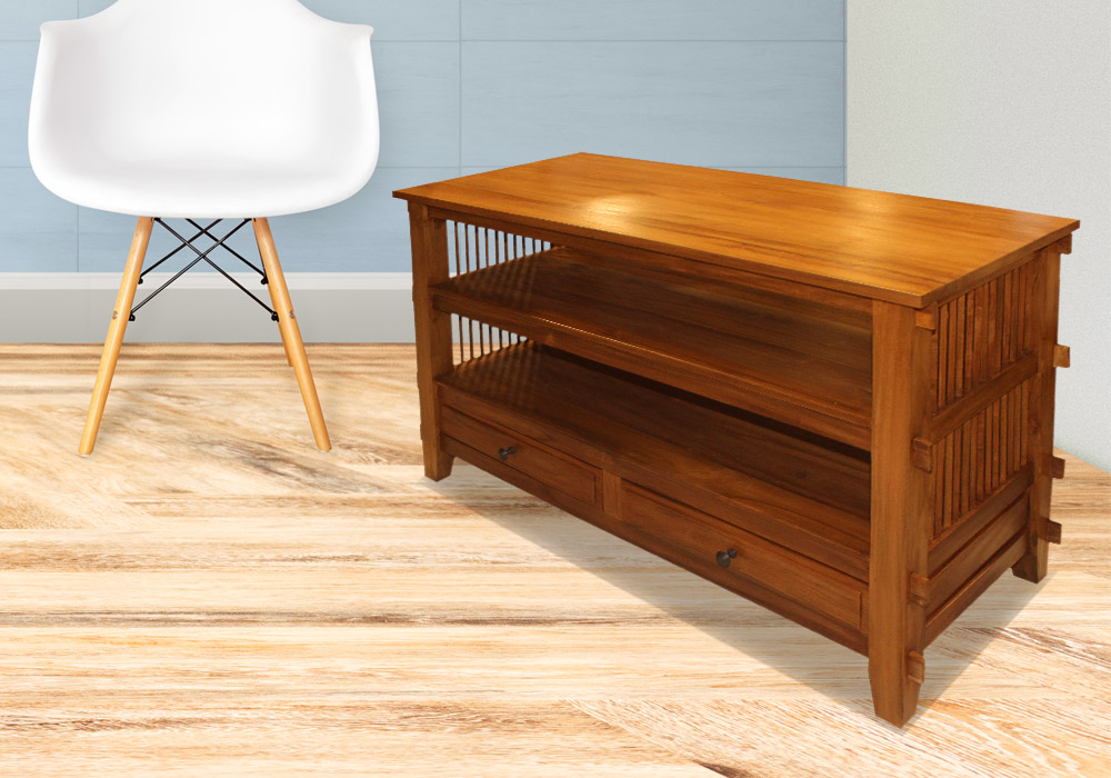 Meuble TV Teck 2 Tiroirs Meubles Grossiste de Meubles & Électroménager à l'International 6 acheter meuble tv le port 974 réunion