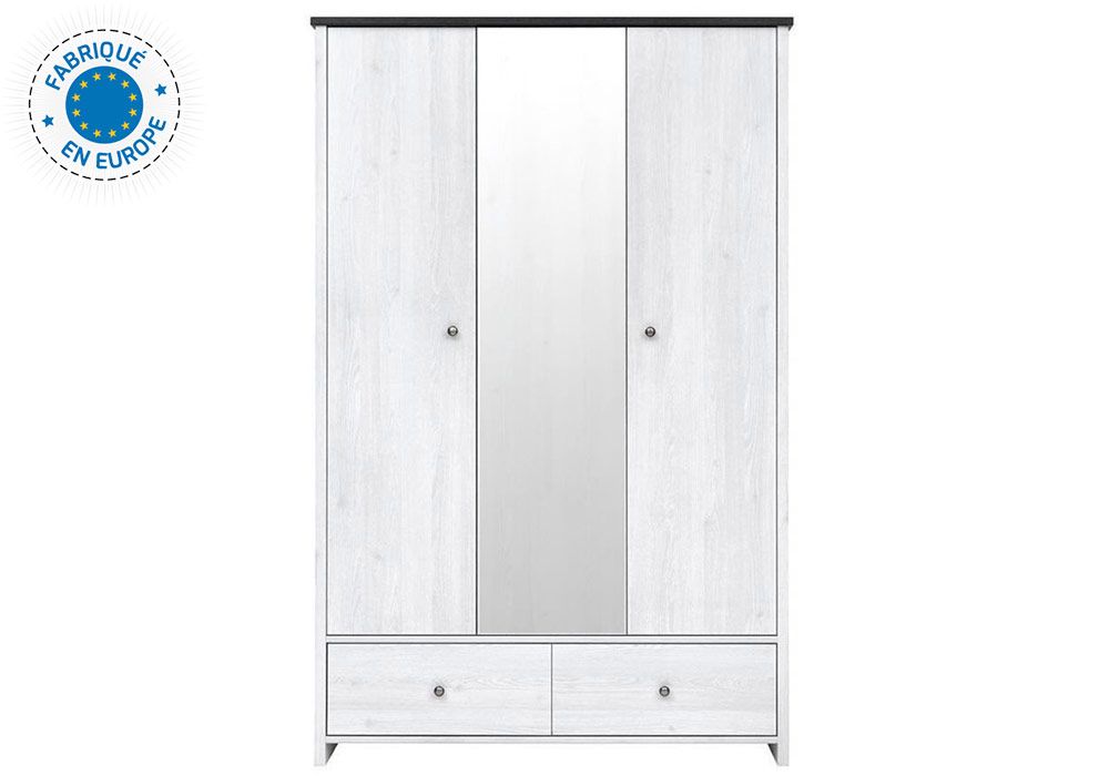 Armoire 3 Portes 2 Tiroirs avec Miroir (Collection Porto) Armoires, Commodes & Chevets Grossiste de Meubles & Électroménager à l'International 6 Armoire 3 Portes 2 Tiroirs avec Miroir (Collection Porto) Armoires, Commodes & Chevets Grossiste de Meubles & Électroménager à l'International 6