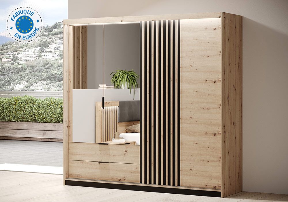 Armoire 4 Portes 2 Tiroirs avec Miroir LED (Collection Tally) Armoires, Commodes & Chevets Grossiste de Meubles & Électroménager à l'International 6 Armoire 4 Portes 2 Tiroirs avec Miroir LED (Collection Tally) Armoires, Commodes & Chevets Grossiste de Meubles & Électroménager à l'International 6