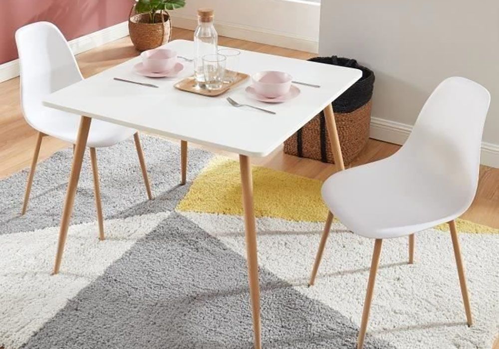 Ensemble Table Carrée et 2 Chaises Scandinave Blanches Salles à Manger Grossiste de Meubles & Électroménager à l'International 6 Ensemble Table Carrée et 2 Chaises Scandinave Blanches Salles à Manger Grossiste de Meubles & Électroménager à l'International 6