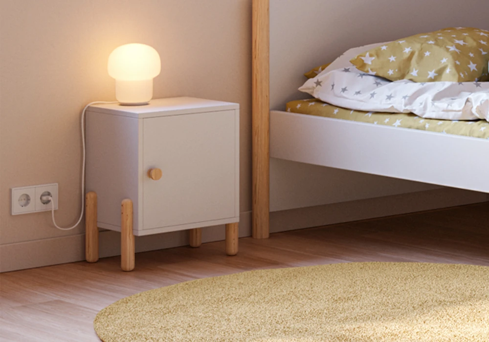 Chevet 1 Tiroir (Collection Enola Blanc) Chambres Enfant Grossiste de Meubles & Électroménager à l'International 6 acheter chevet saint denis 974 reunion