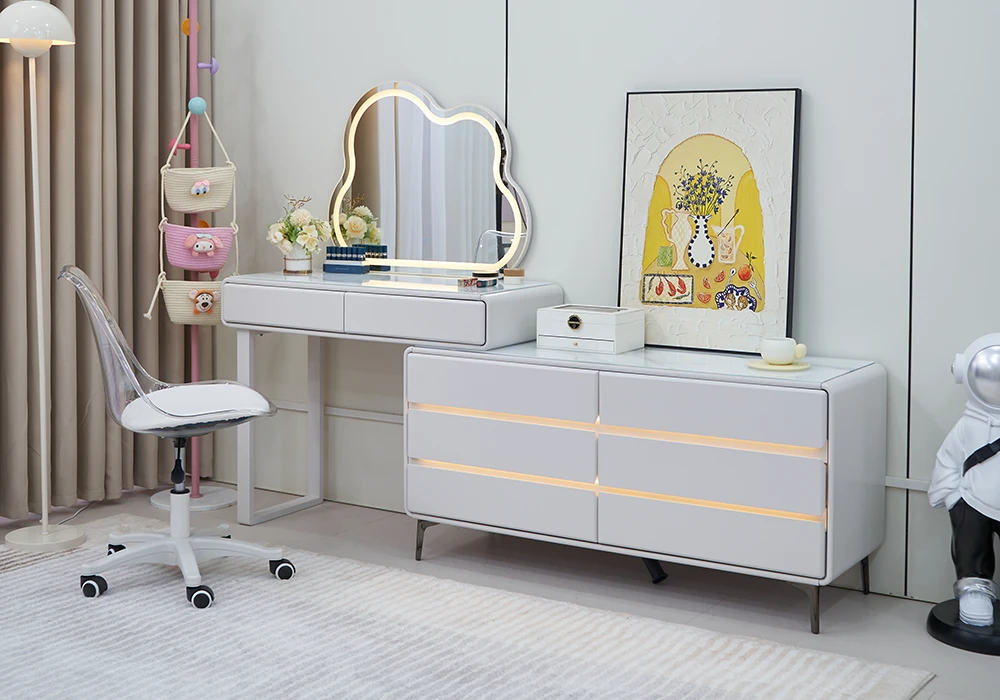 Coiffeuse LED avec Fauteuil Emma Armoires, Commodes & Chevets Grossiste de Meubles & Électroménager à l'International 6 commander coiffeuse led saint denis 974 reunion