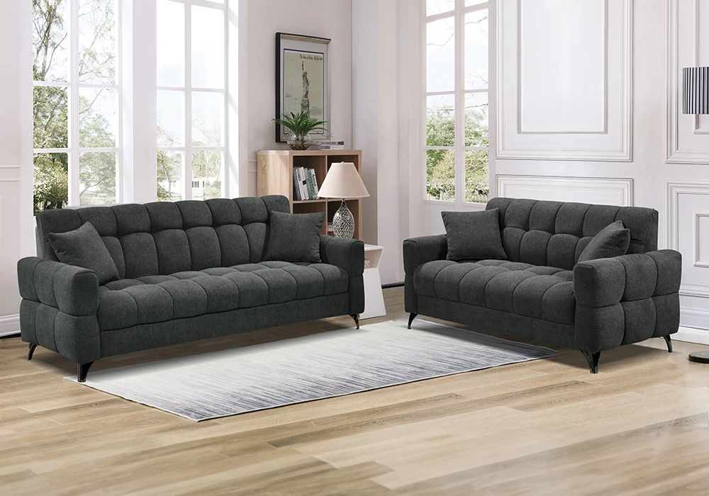 Salon Canapé 3 Places Convertible + Canapé 2 Places Gris Classiques Grossiste de Meubles & Électroménager à l'International 6 acheter salon le port 974 reunion