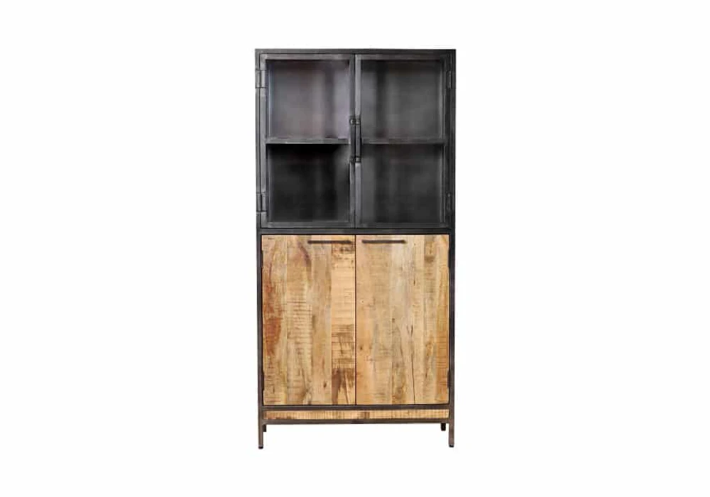 Vitrine 4 Portes (Collection Neo) Bois de Manguier Grossiste de Meubles & Électroménager à l'International 6 acheter vitrine en bois de manguier le port 974 reunion