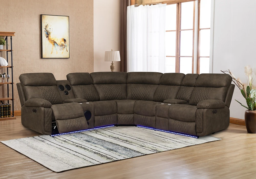 Salon d’Angle 2 Relax Électriques LED Gris sans Haut Parleur Dakota Angles Grossiste de Meubles & Électroménager à l'International 6 Salon d’Angle 2 Relax Électriques LED Gris sans Haut Parleur Dakota Angles Grossiste de Meubles & Électroménager à l'International 6