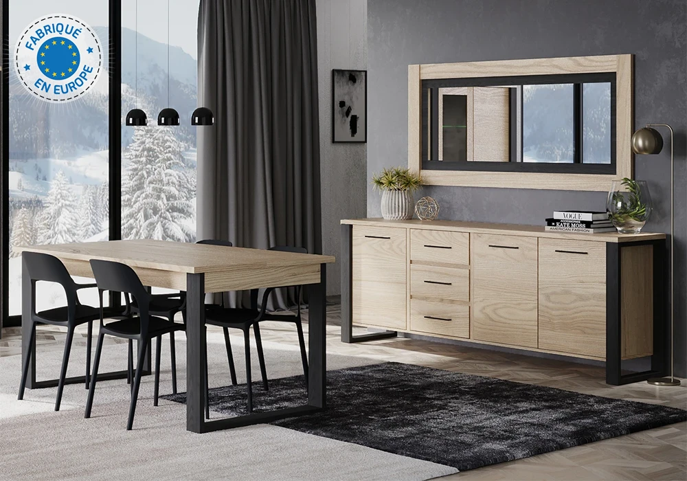 Table à Manger (Collection Séjour Eden Industriel) Salles à Manger Grossiste de Meubles & Électroménager à l'International 6 Table à Manger (Collection Séjour Eden Industriel) Salles à Manger Grossiste de Meubles & Électroménager à l'International 6