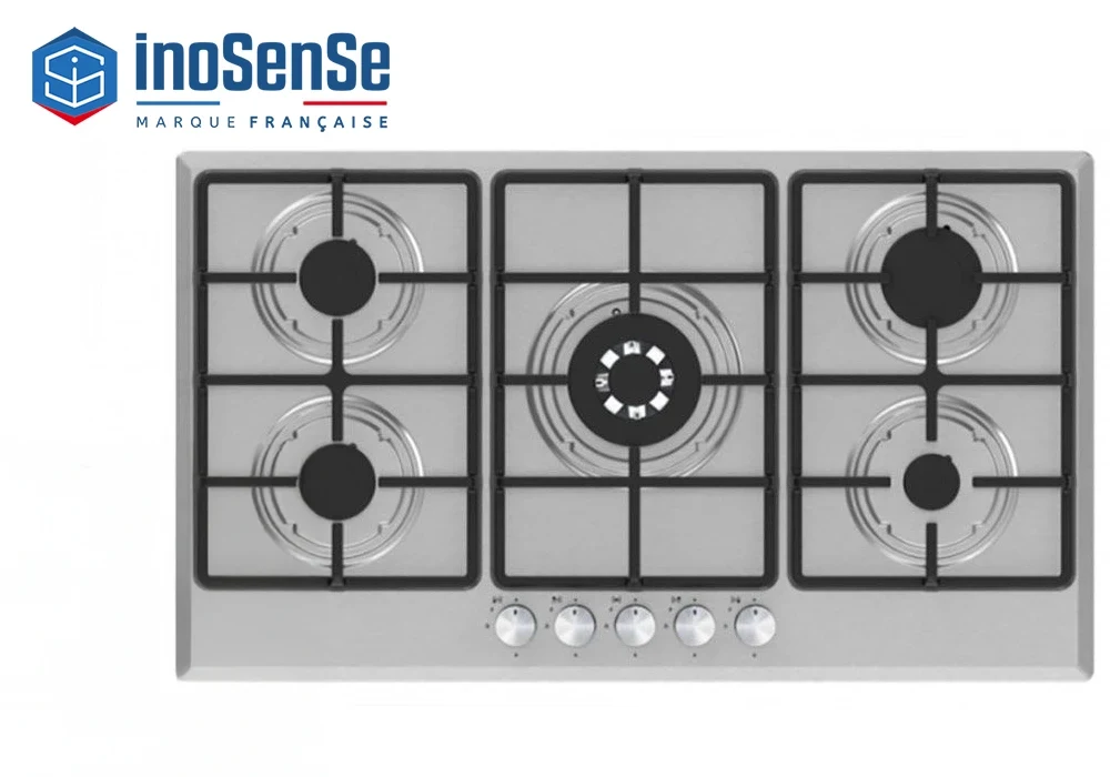 Plaque de Cuisson 5 Feux Inox 90cm InoSense (M9-50BTF) Cuisson Grossiste de Meubles & Électroménager à l'International 6 Plaque de Cuisson 5 Feux Inox 90cm InoSense (M9-50BTF) Cuisson Grossiste de Meubles & Électroménager à l'International 6