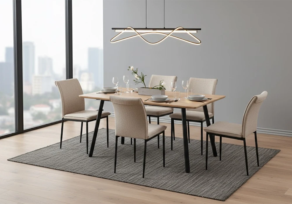 Ensemble Table à Manger Rectangulaire avec 6 Chaises Atore Salles à Manger Grossiste de Meubles & Électroménager à l'International 6 Ensemble Table à Manger Rectangulaire avec 6 Chaises Atore Salles à Manger Grossiste de Meubles & Électroménager à l'International 6