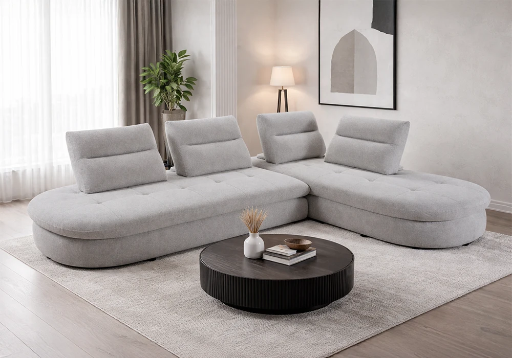 Salon D’Angle Modulable MERINIO Gris Angles Grossiste de Meubles & Électroménager à l'International 6 Salon D’Angle Modulable MERINIO Gris Angles Grossiste de Meubles & Électroménager à l'International 6